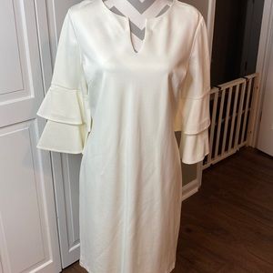J McLaughlin cream shift dress